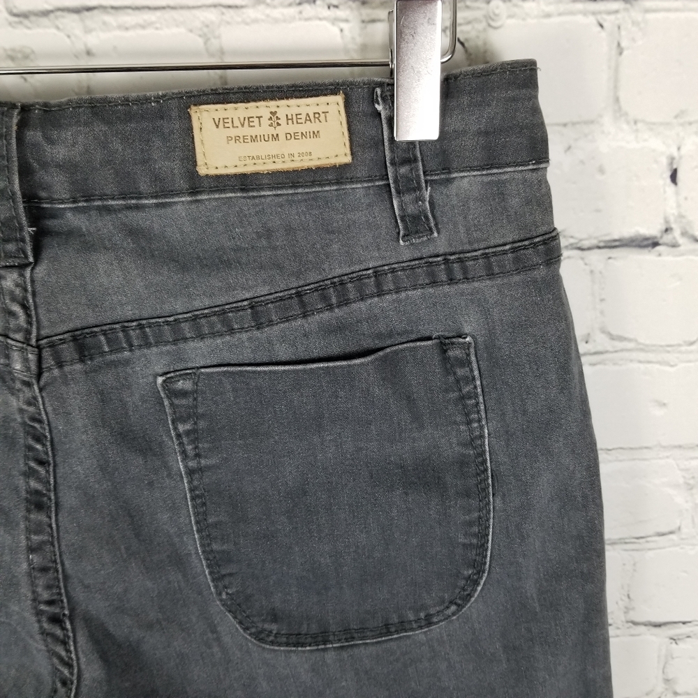 VELVET HEART | polka-dot cropped jeans